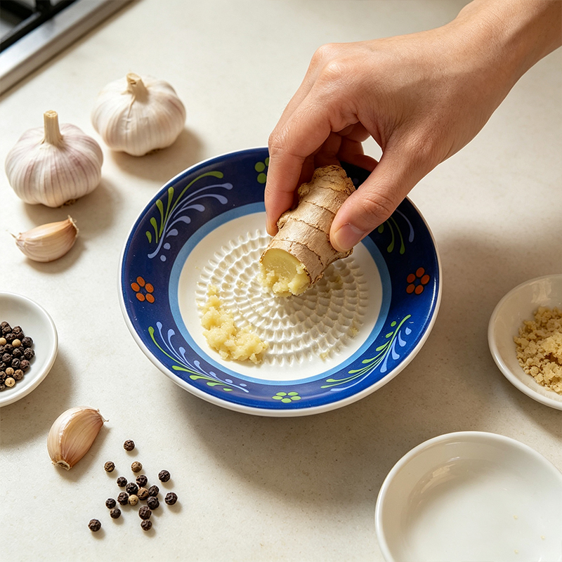 Baby Food Masher - Ceramic Ginger Grater Multifunctional Hand Garlic
