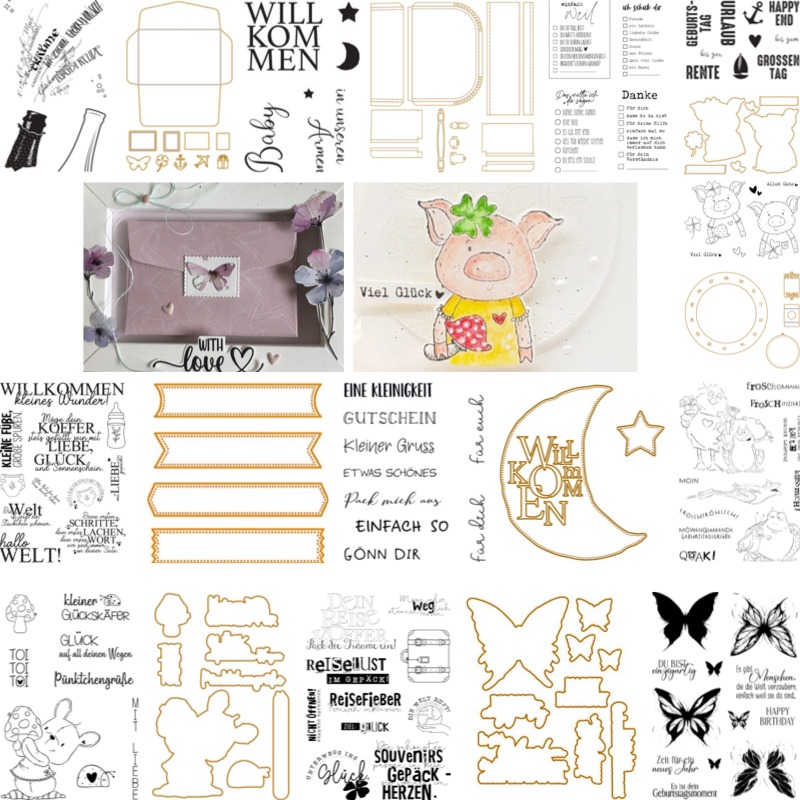 Food Box Baby - Baby Suitcase Stamps And Dies New