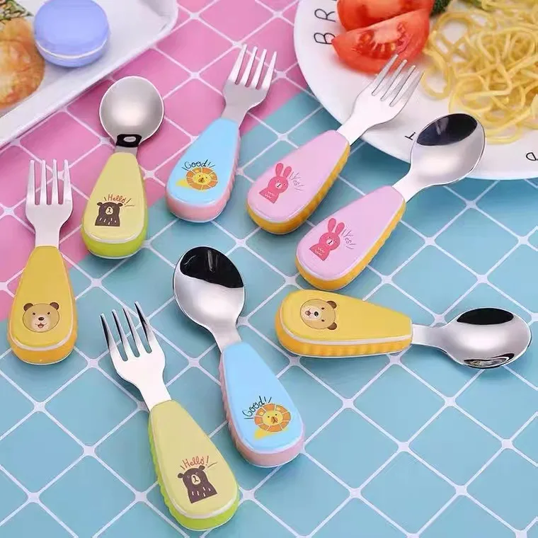 Baby Food Japan - 1 Set Creative Stainless Steel Cartoon