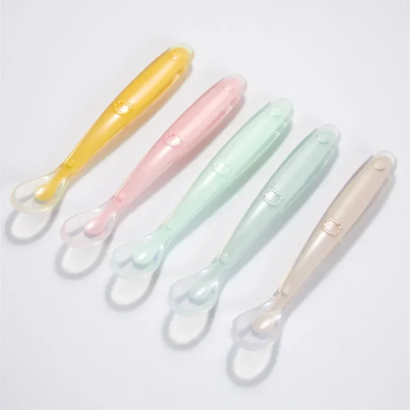 Baby Food Utensil - Soft Silicone Baby Spoon Toddler Complementary