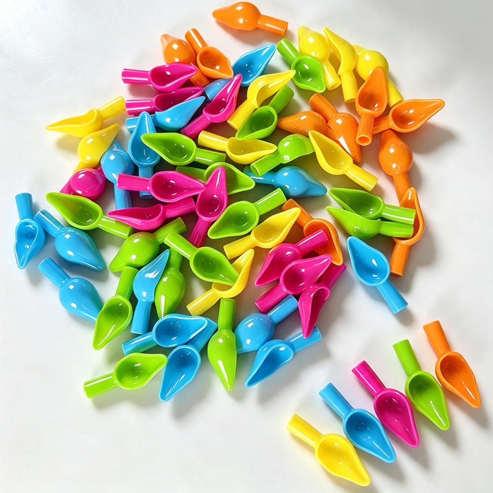 Baby Food Utensil - Mini Colorful Plastic Feeding Spoon, Can