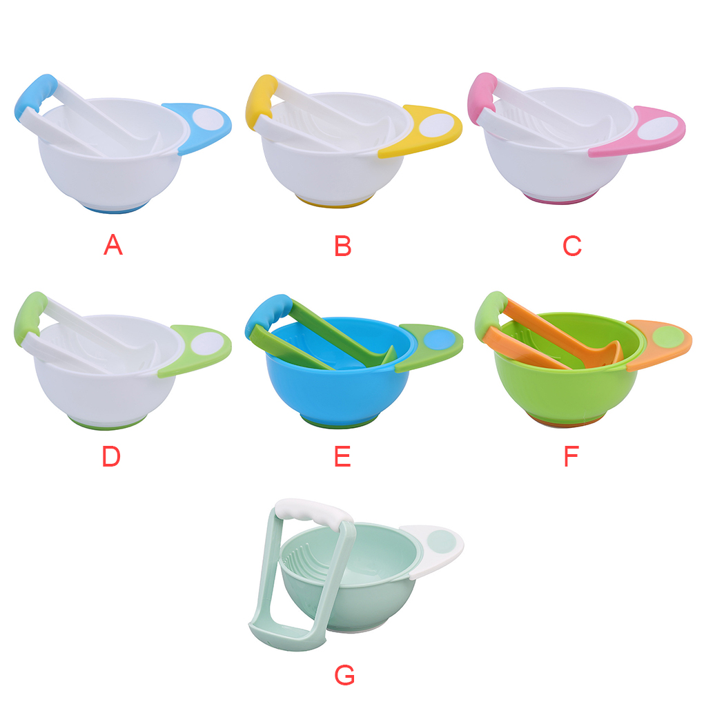 Baby Food Masher - Baby Grinding Bowl Manual Kids Feeding