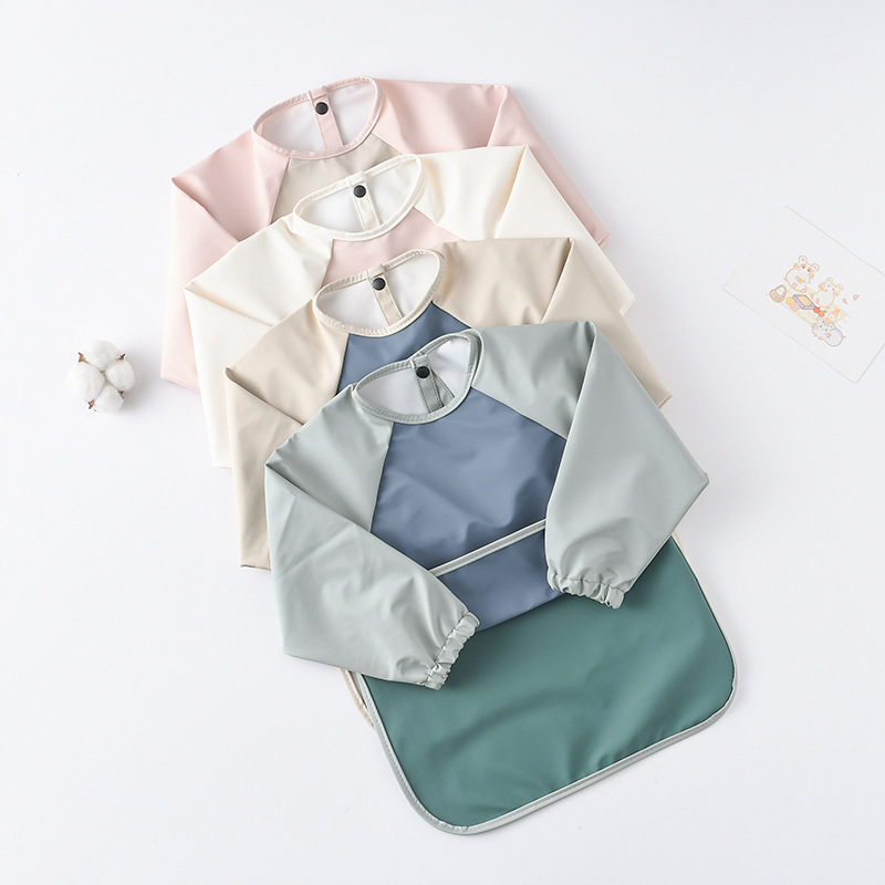 Kids Baby Long Sleeved PU Bibs - đánh giá và giá Bib Long Sleeve