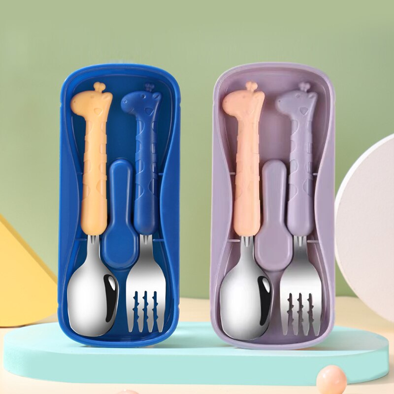 2PCSChildrens Tableware 304 Fo - đánh giá và giá Baby Food Utensil