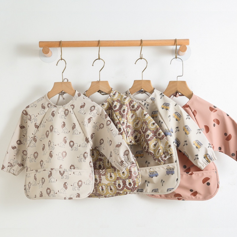 Long-sleeved PU reversible bib - đánh giá và giá Bib Long Sleeve