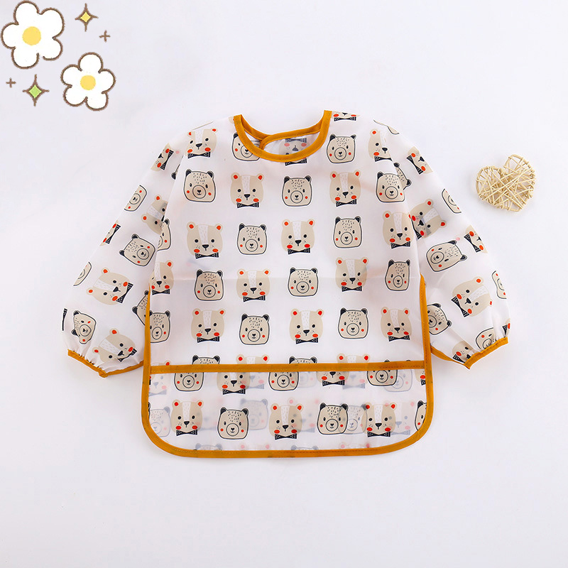 Silicone Cho Bé Hoạt Hình Yếm  - đánh giá và giá Bib Long Sleeve
