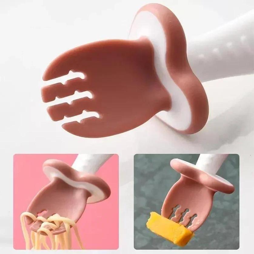 Baby Spoon Fork Silicone Child - đánh giá và giá Baby Food Utensil