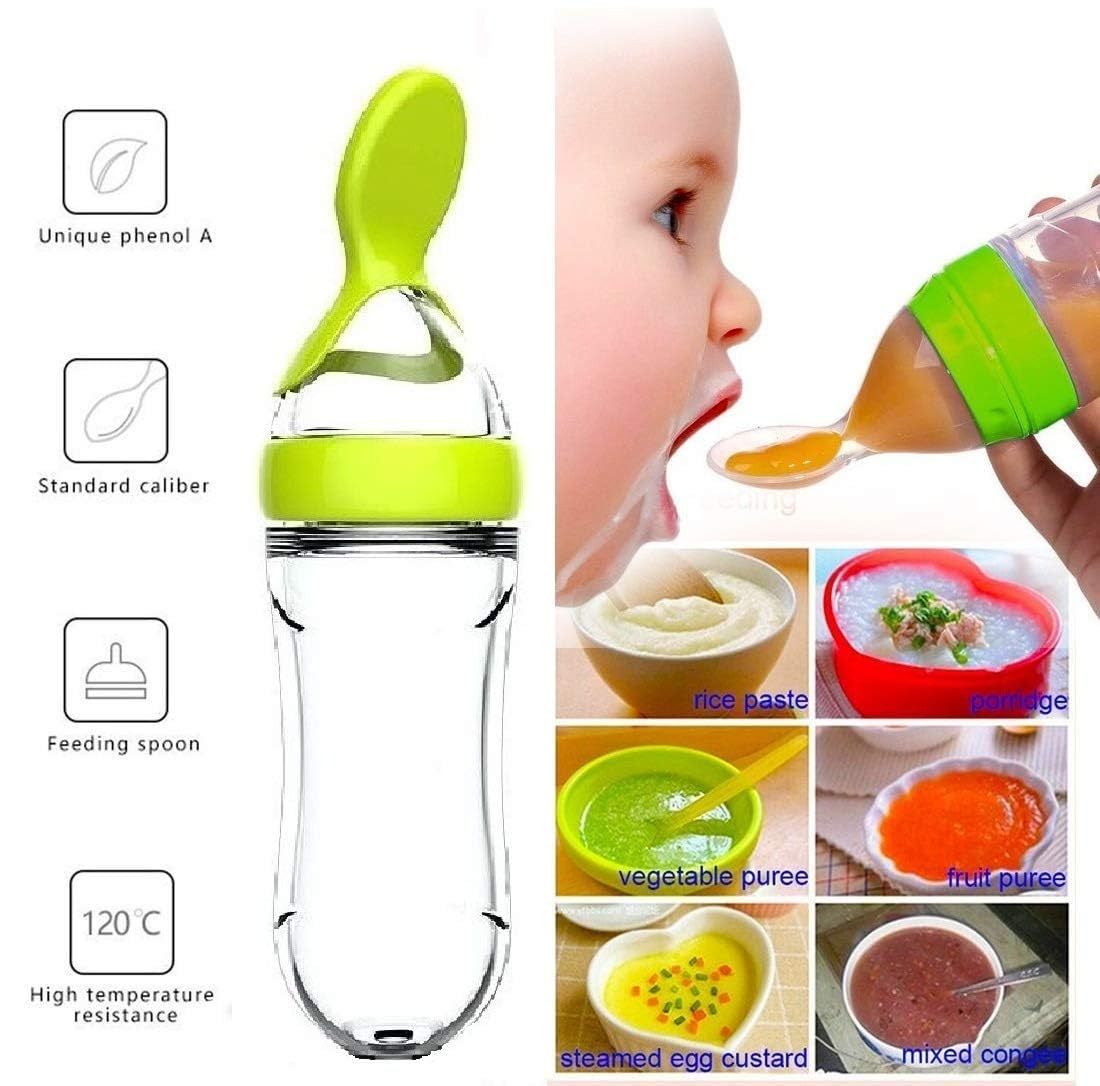 Squeezing Feeding Bottle Cup S - đánh giá và giá Baby Food Utensil