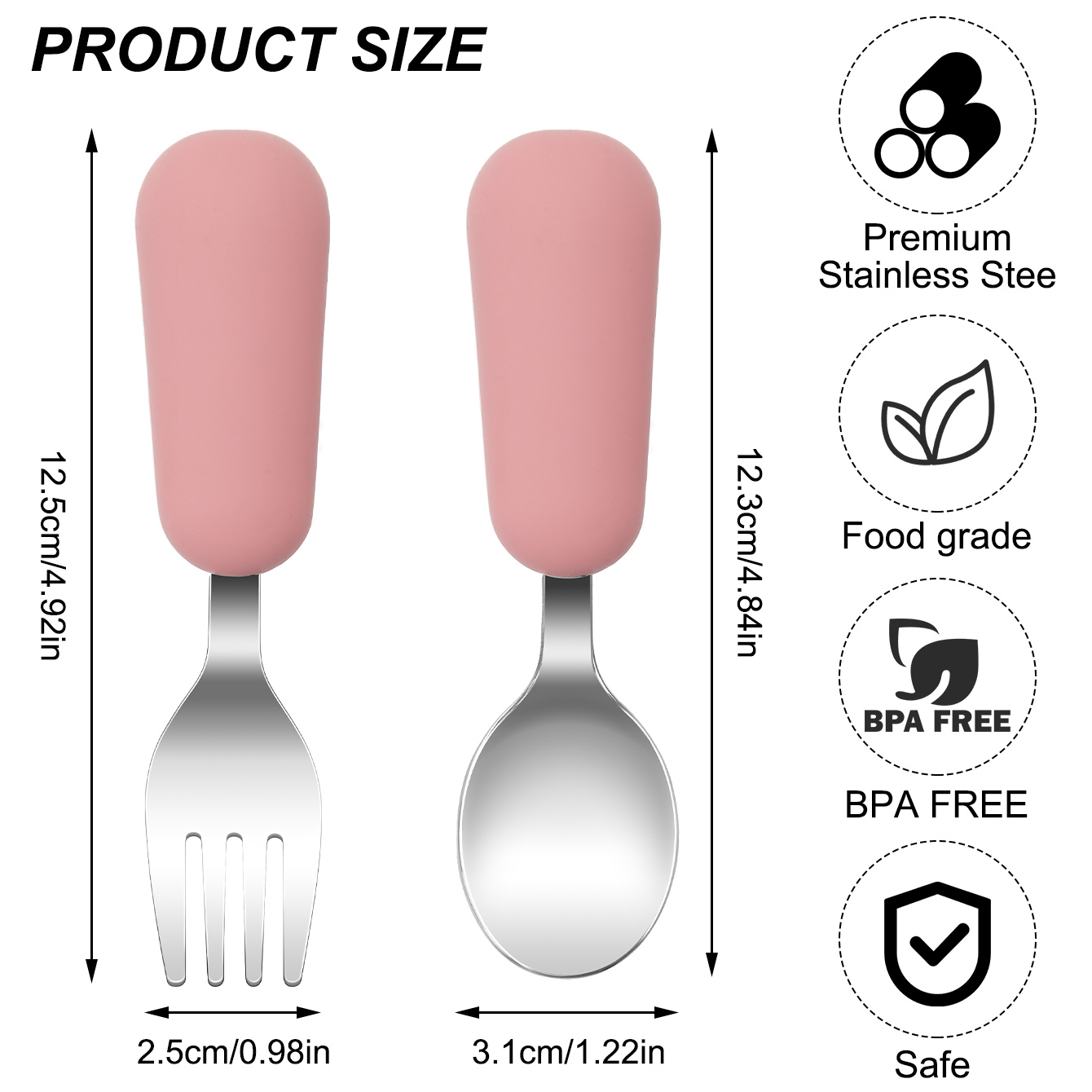 Color Kids 2PCS Stainless Stee - đánh giá và giá Baby Food Utensil