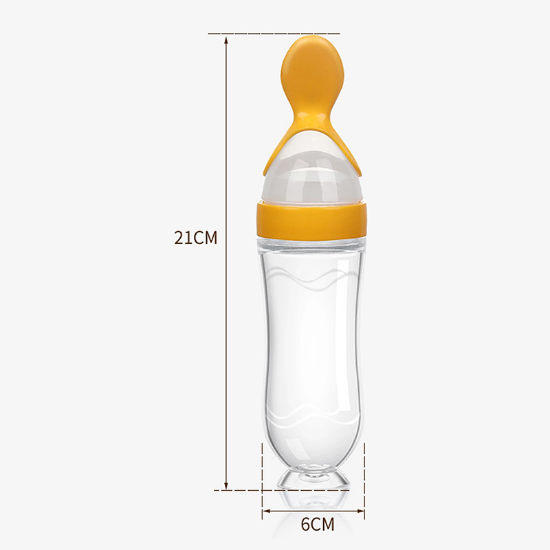 Squeezing Feeding Bottle Silic - đánh giá và giá Baby Food Utensil