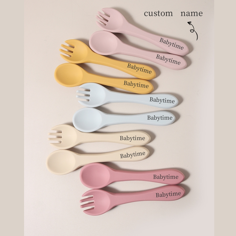 Custom Name 1 Pair Silicone Sp - đánh giá và giá Baby Food Utensil