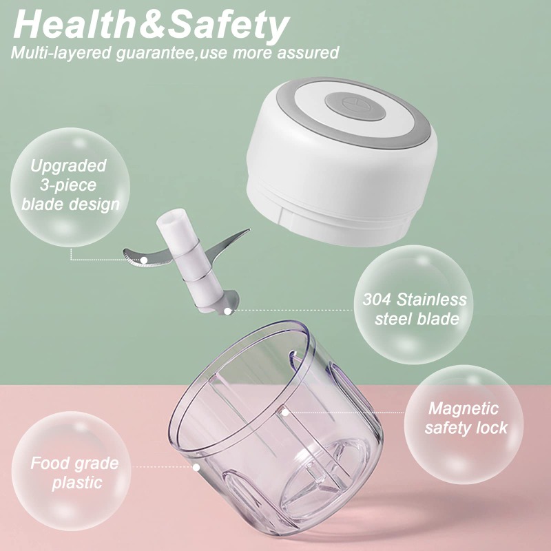 250ML Electric Garlic Grinder  - đánh giá và giá Baby Food Masher