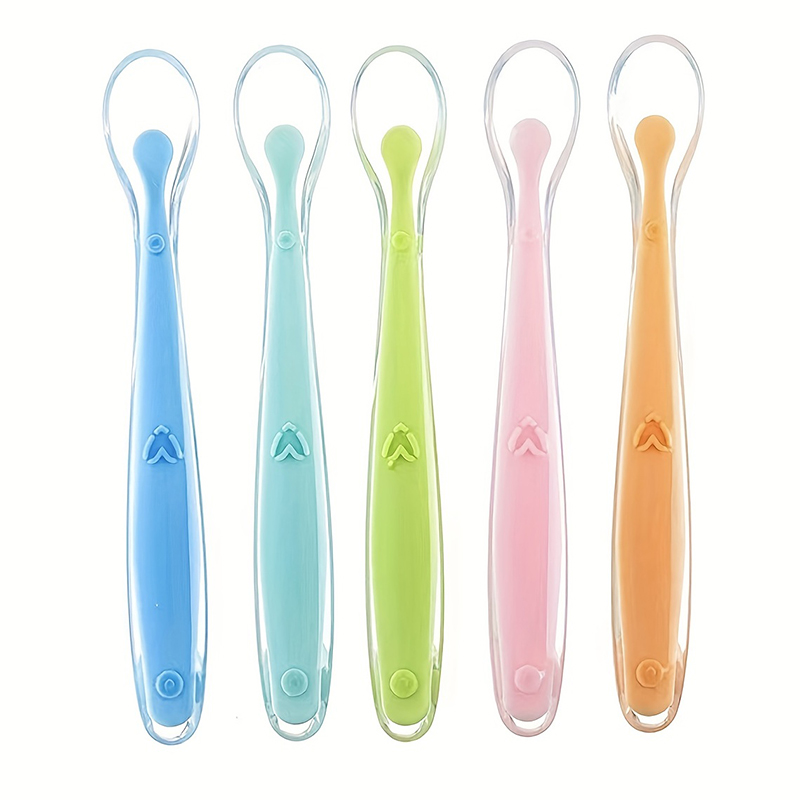 1/2pcs Soft Tip Baby Silicone  - đánh giá và giá Baby Food Utensil