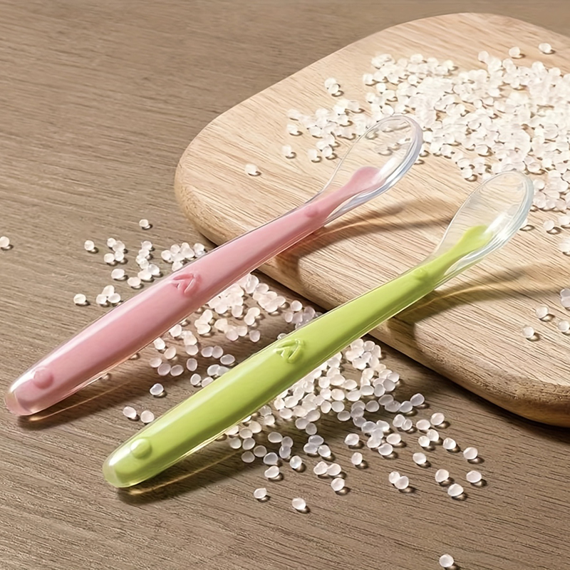 1/2pcs Soft Tip Baby Silicone  - đánh giá và giá Baby Food Utensil