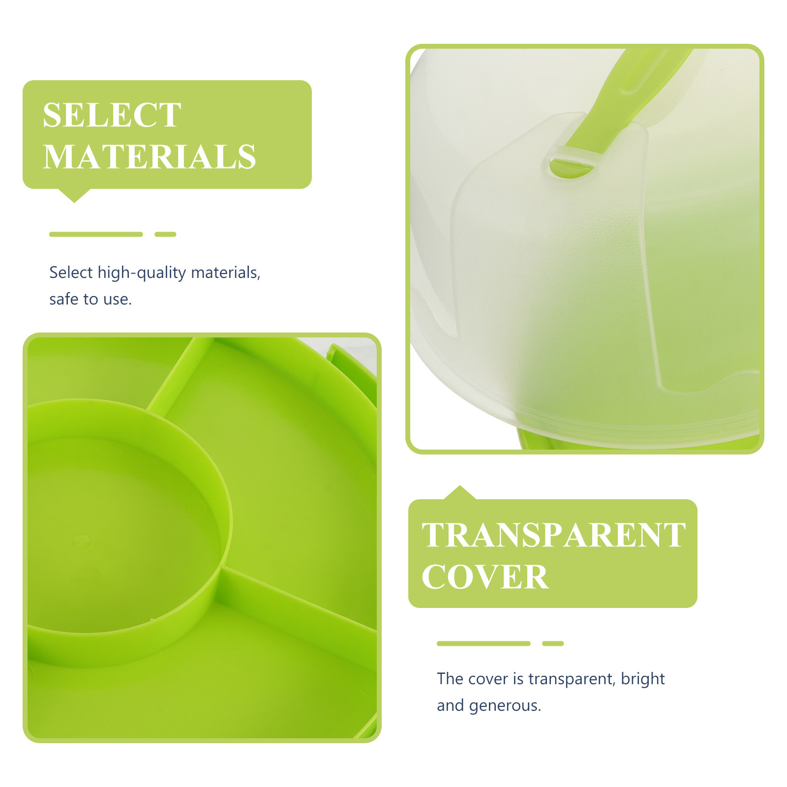 1Pcs 8 Inch Round Transparent  - đánh giá và giá Food Box Baby