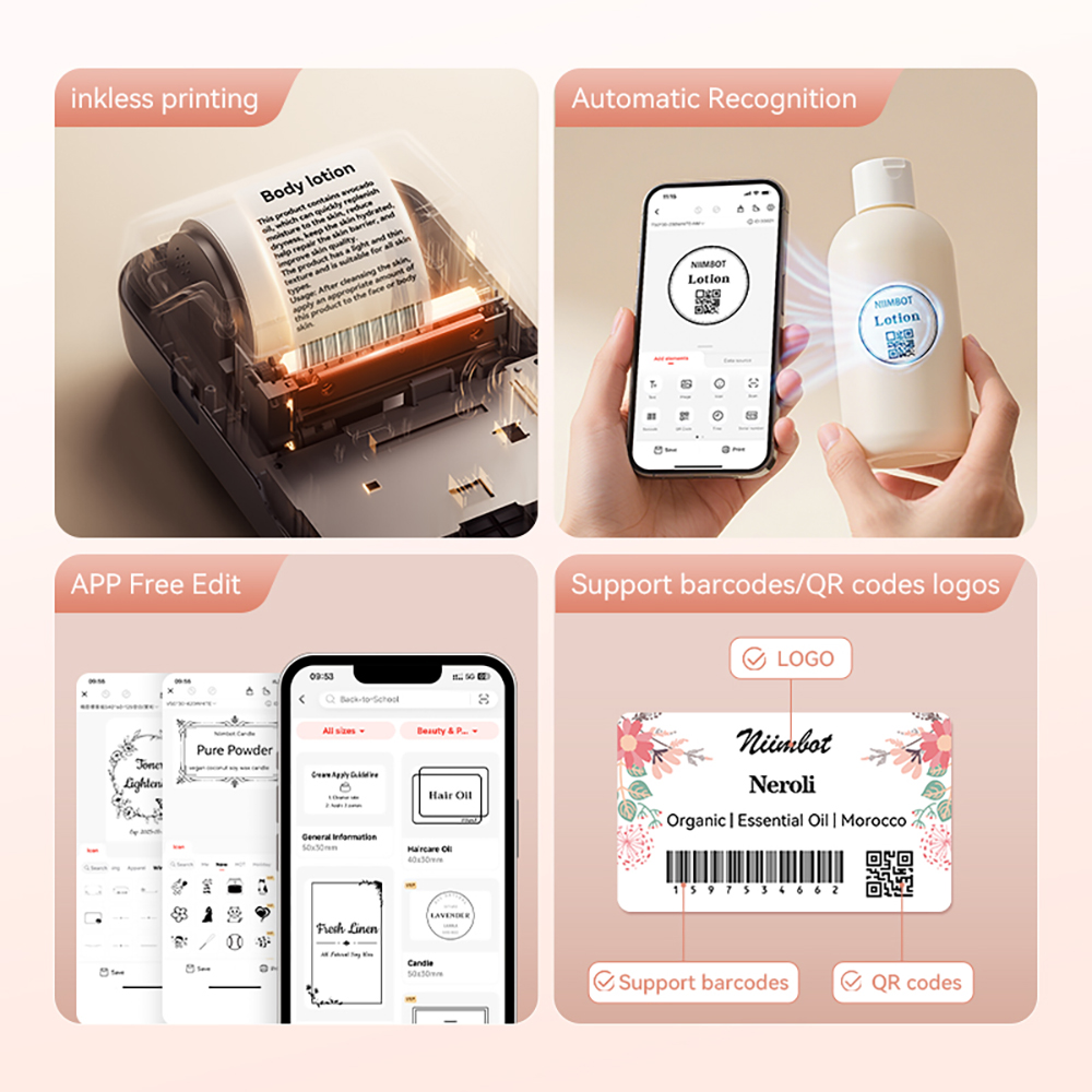Niimbot B1 Portable Cosmetics  - đánh giá và giá Baby Food Label
