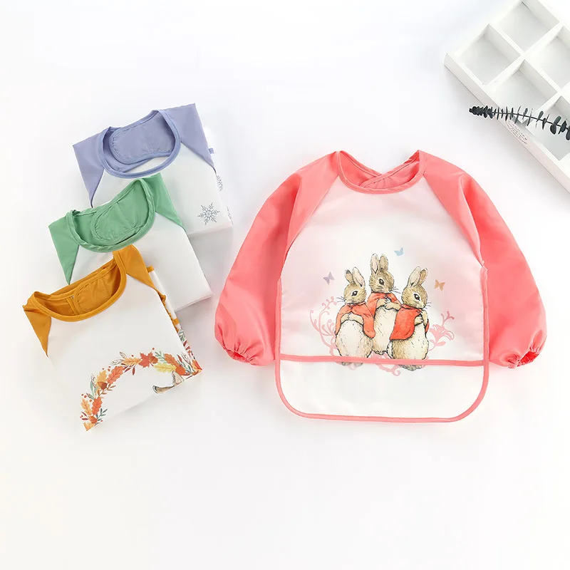 Baby's Soft Waterproof Bib Kid - đánh giá và giá Bib Long Sleeve