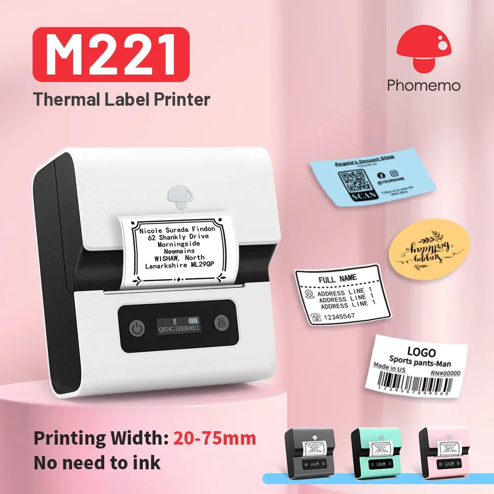 Phomemo M221 Portable Printer  - đánh giá và giá Baby Food Label
