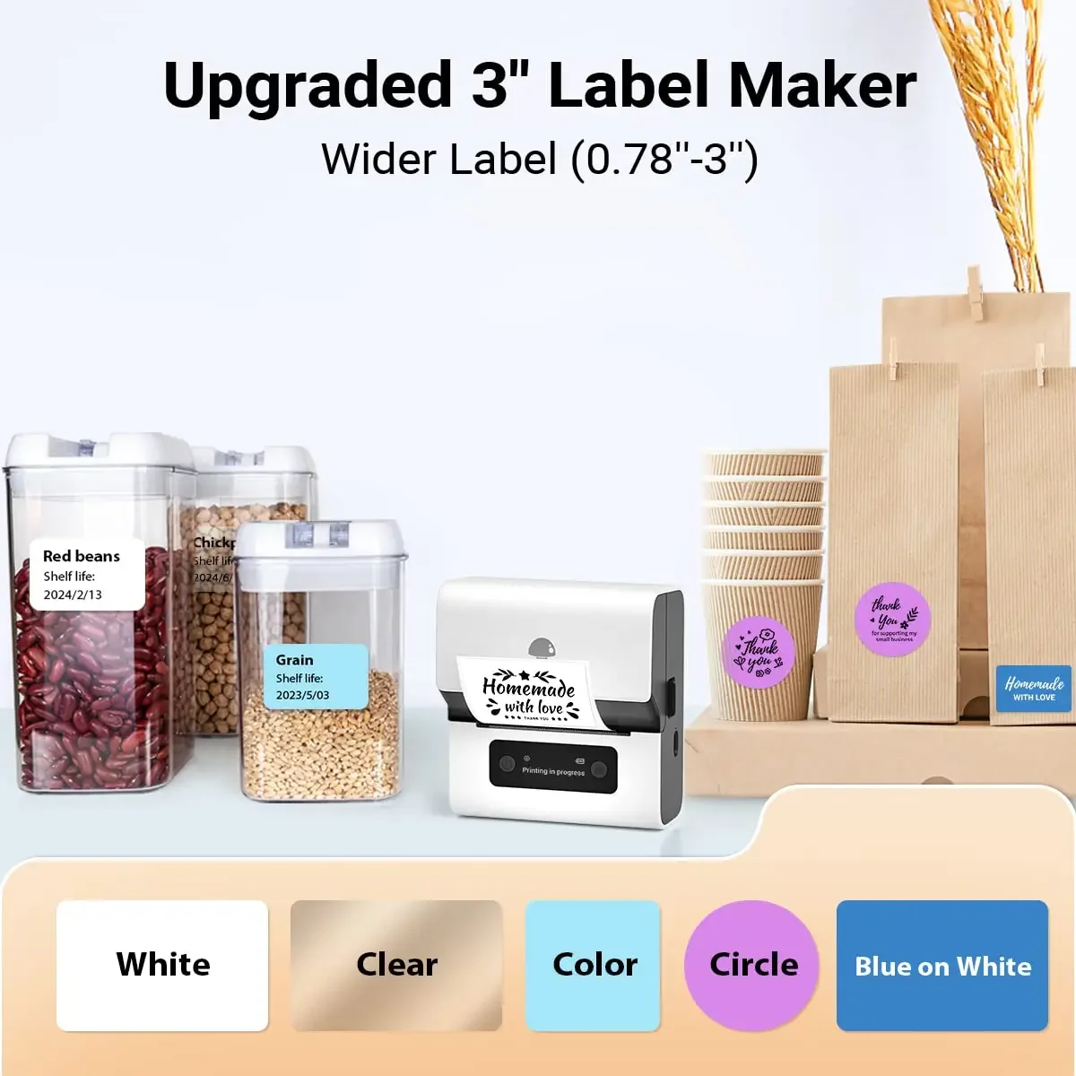 Phomemo M221 Portable Printer  - đánh giá và giá Baby Food Label