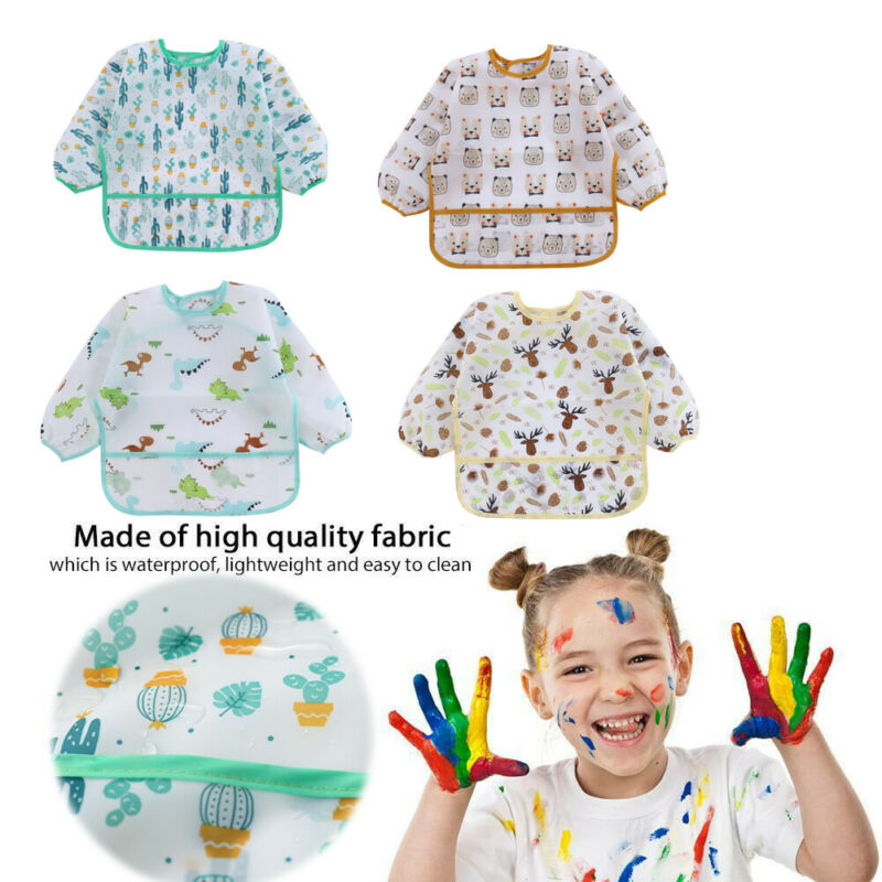Baby Bibs New Cute Children Ba - đánh giá và giá Bib Long Sleeve