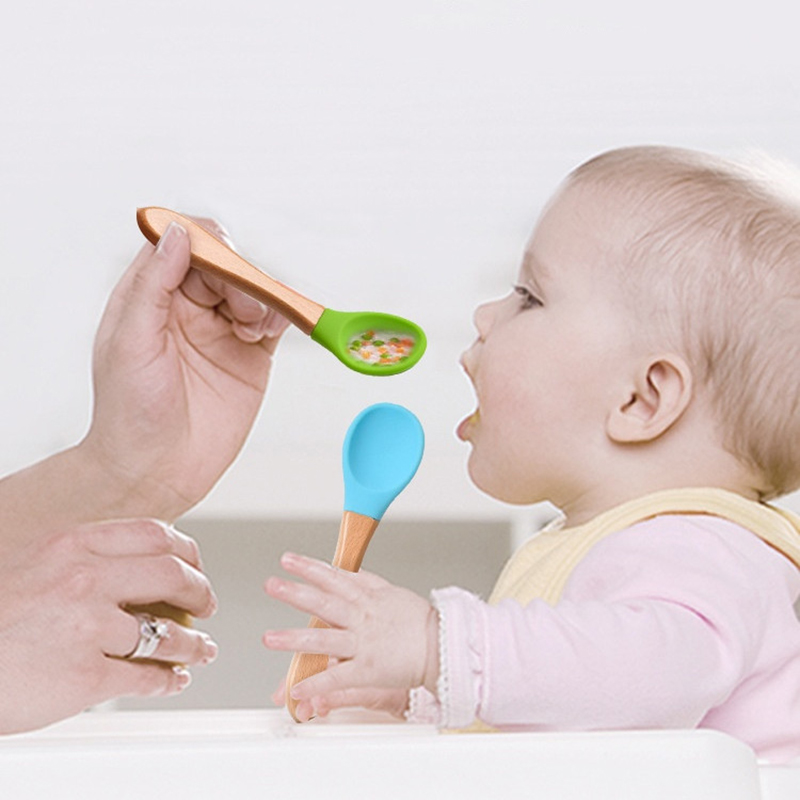 2Pcs/Set Baby Silicone Spoon F - đánh giá và giá Baby Food Utensil