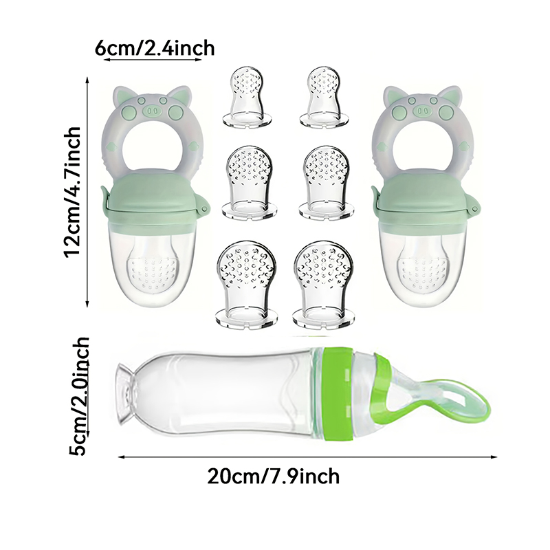 9pcs Feeding Cutlery:1 Silicon - đánh giá và giá Baby Food Utensil