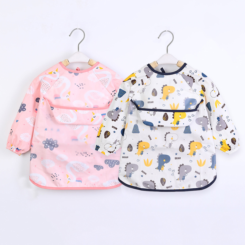 Kids Baby Bibs Toddler Waterpr - đánh giá và giá Bib Long Sleeve