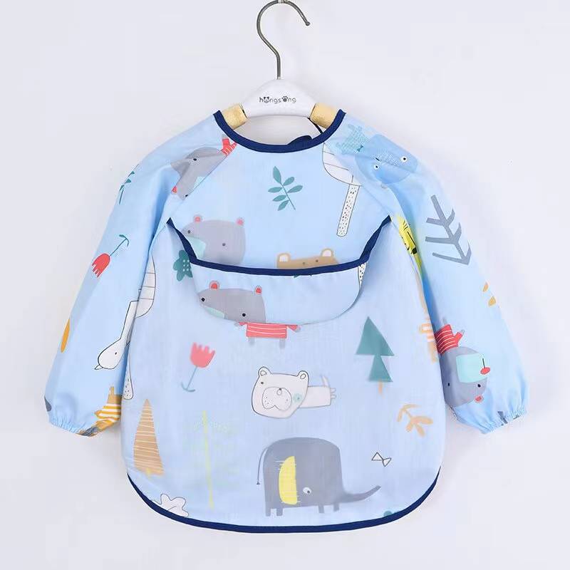 Kids Baby Bibs Toddler Waterpr - đánh giá và giá Bib Long Sleeve