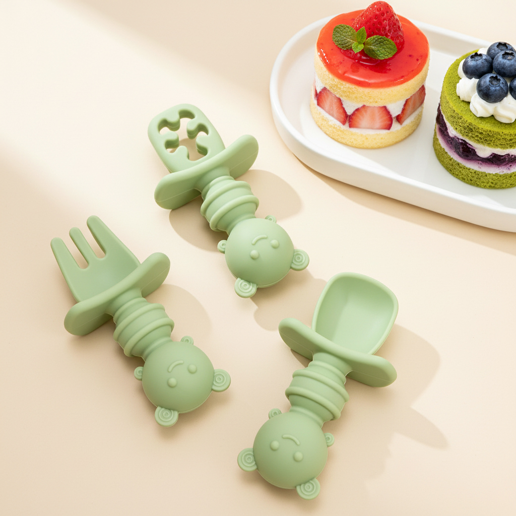 3pcs Short Handle Bee Spoon &  - đánh giá và giá Baby Food Utensil